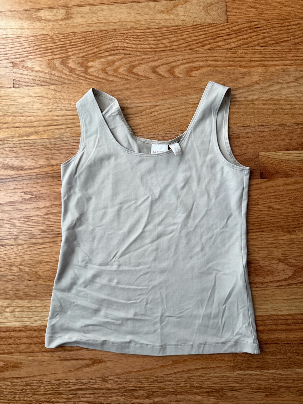 Chico’s Travelers Women’s Size 0 Taupe Stretch Tank Top